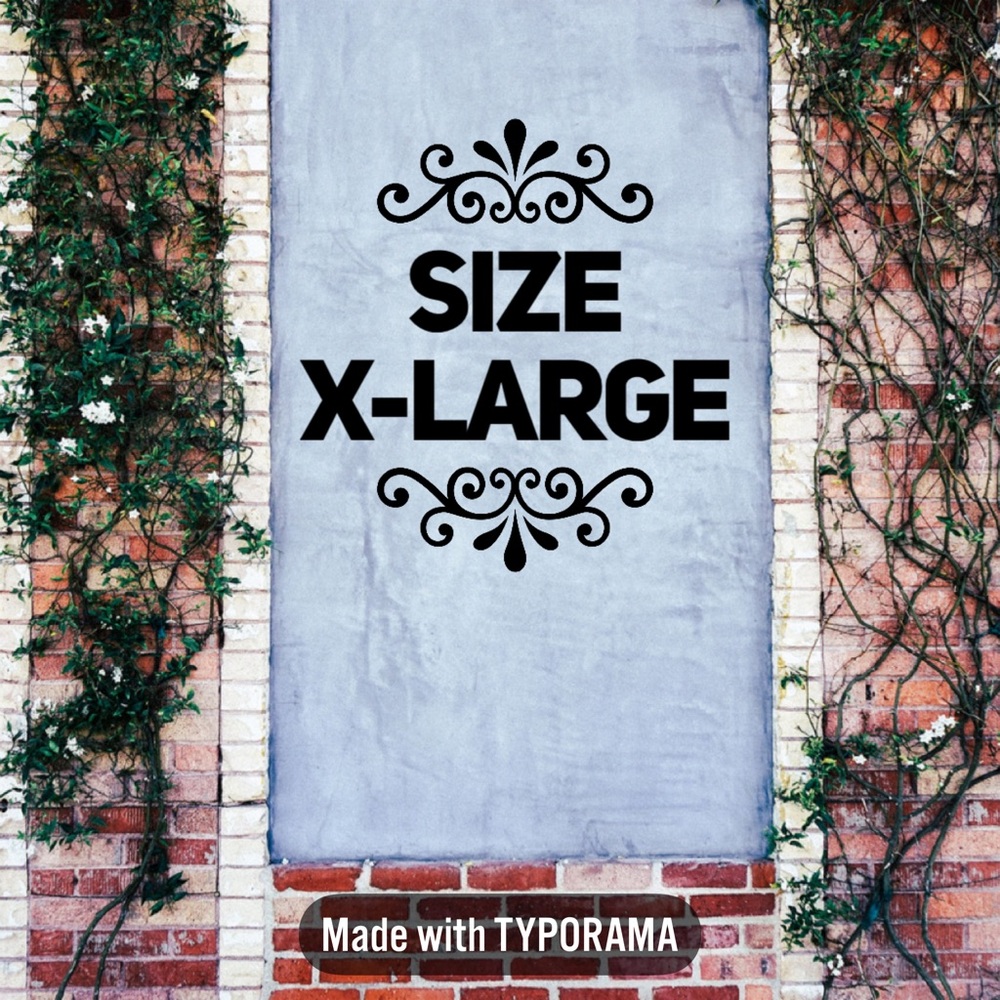 Size X-large clothing